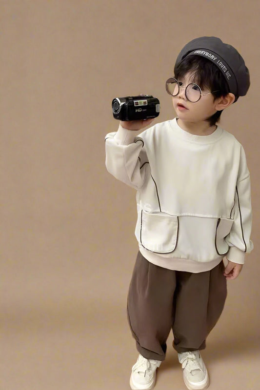 Stylish oversized korean 2-piece set for boys